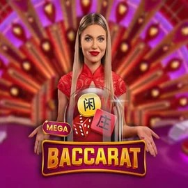 Mega Baccarat slot logo by Pragmatic Play at Mahti Casino