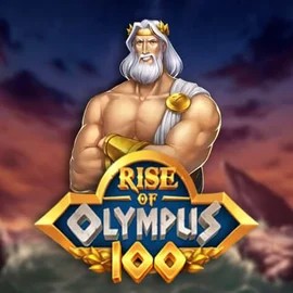 Rise of Olympus 100 slot logo by Play'n GO at Mahti Casino
